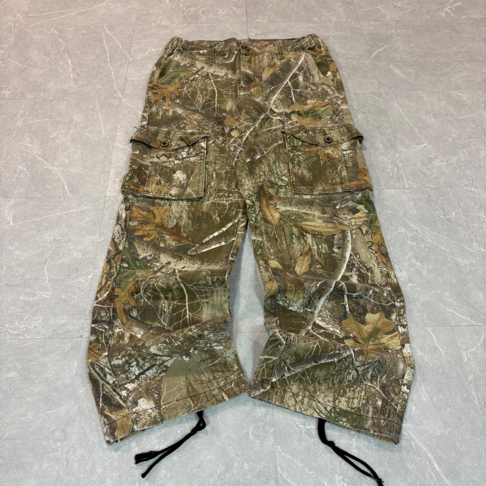Realtree Edge Camo Cargo Pants Mens Small 28-30 Adjustable Hem Hunting Utility